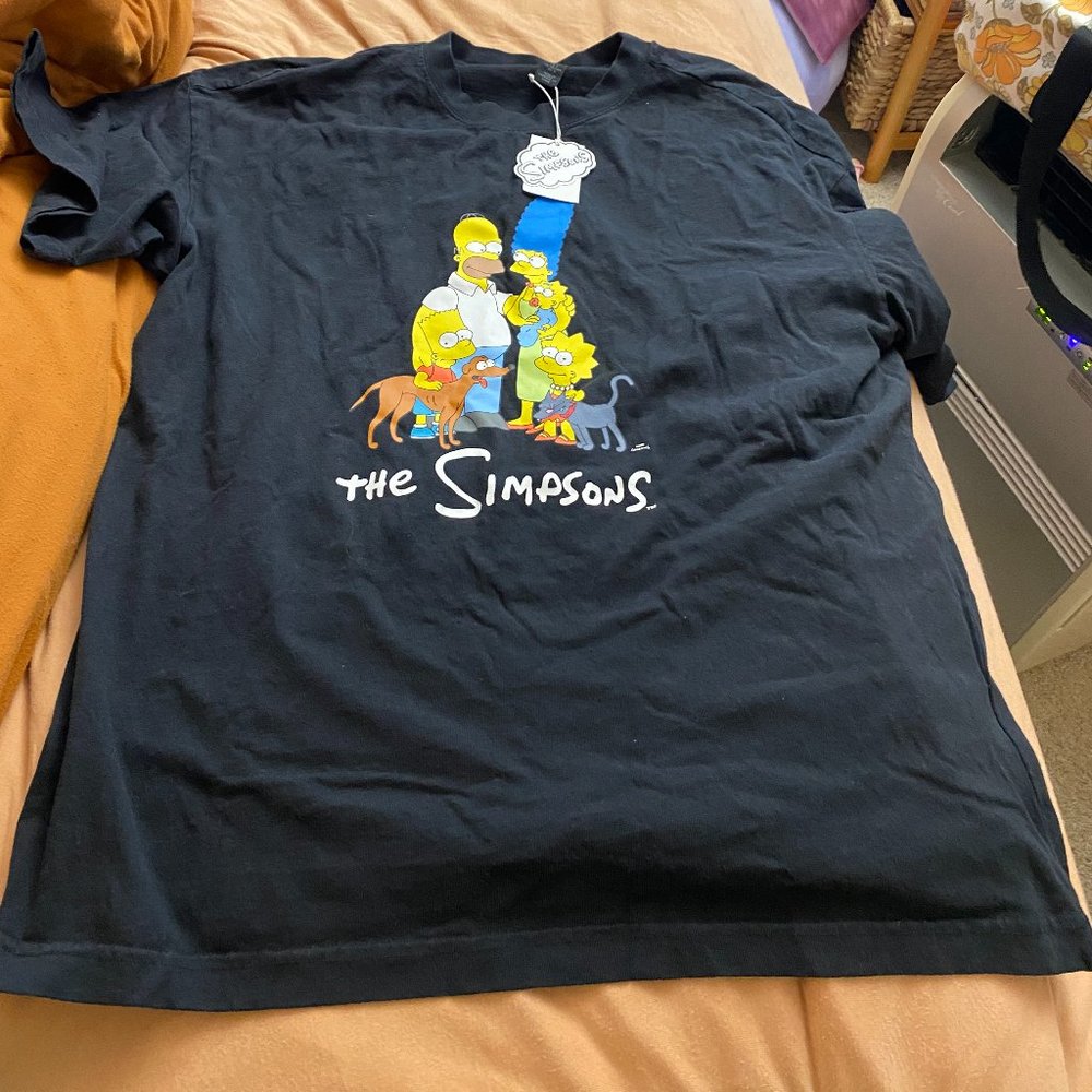 H&M Black The Simpsons Short Sleeve Tee